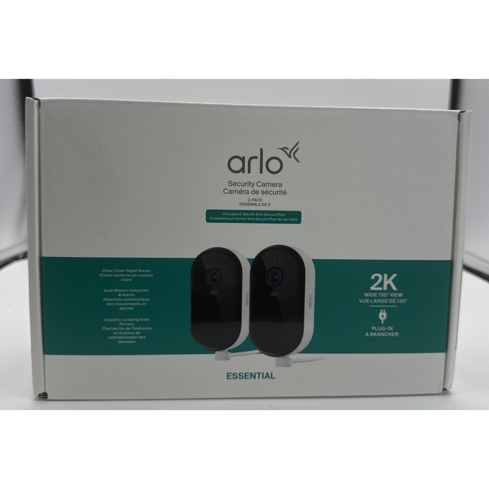 2025 Arlo Essential 2K Outdoor Security Camera System (2-Pack) - NEW IN BOX